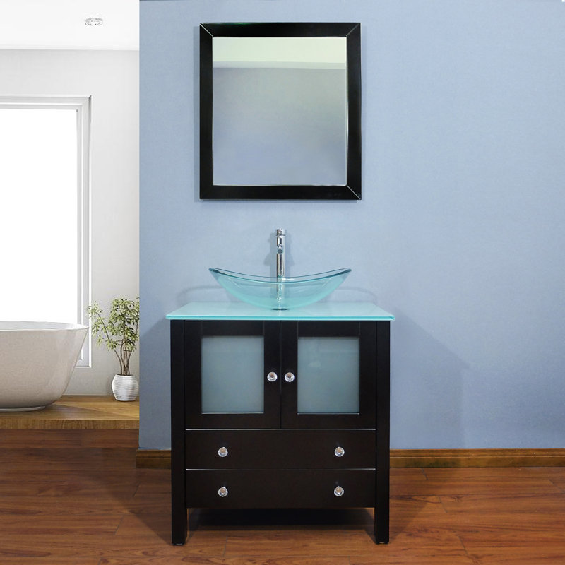 Khaqan 30" Single Bathroom Vanity Set, Black