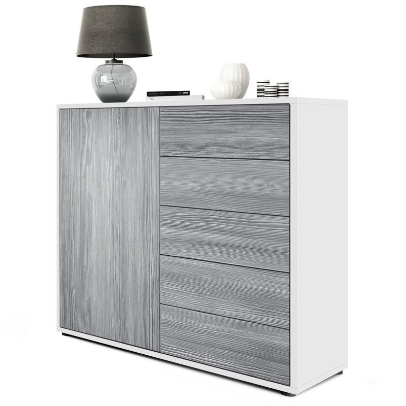Mcdevitt 79cm Sideboard, Matt White/Avola Anthracite