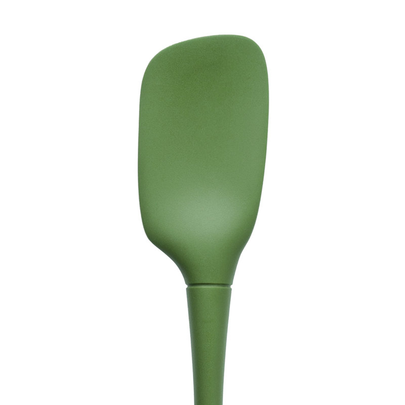 Tovolo Flex-Core All-Silicone Spoonula for Scooping, Stirring, and Serving, Pesto