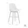 Orfield Modern Swivel Counter or Bar Height Upholstered Armless Bar Stool with Footrest in Wood