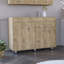 Armoire utilitaire Orion, un tiroir, une porte double - blanc / Macadamia
