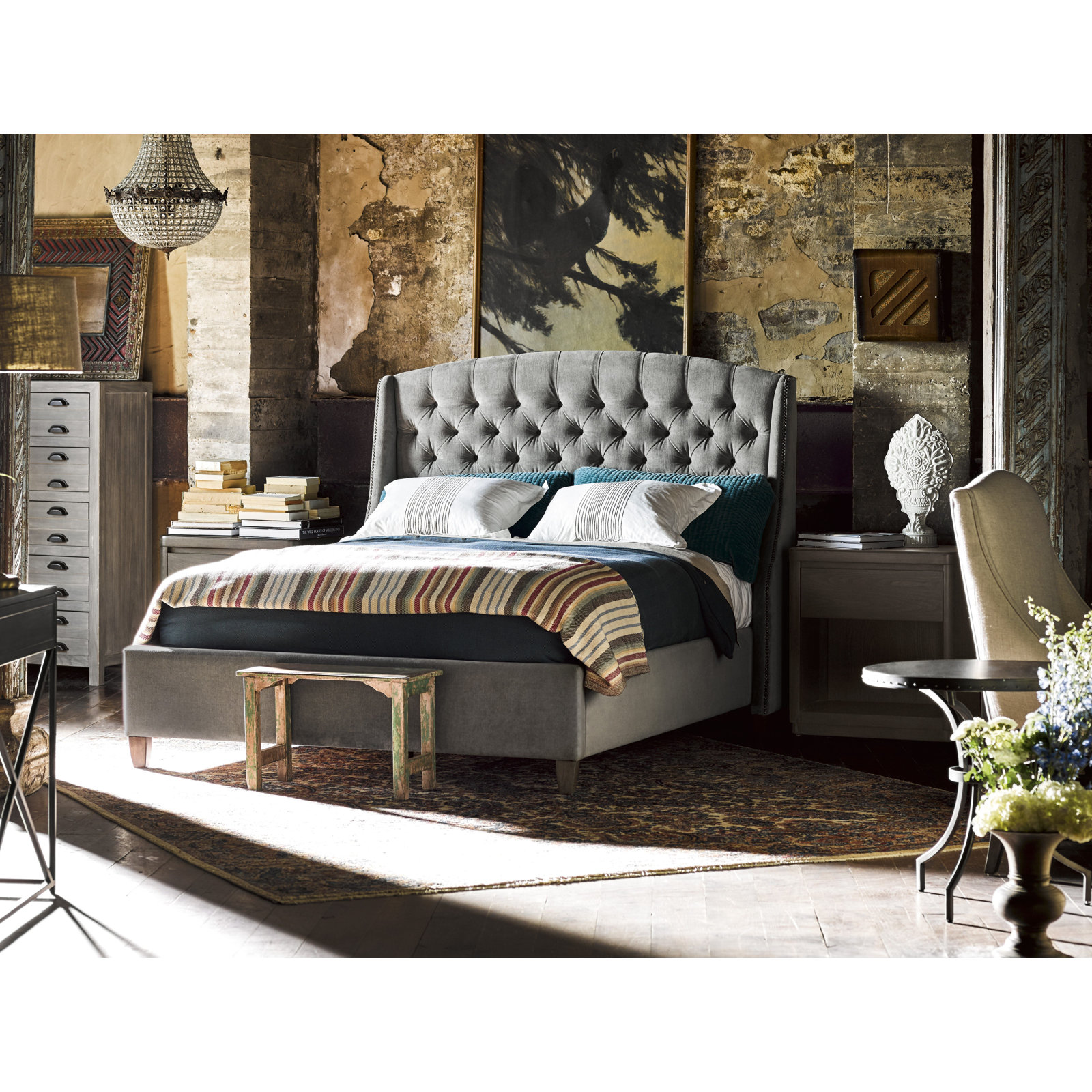 Harwick Upholstered Bed, King, Beige