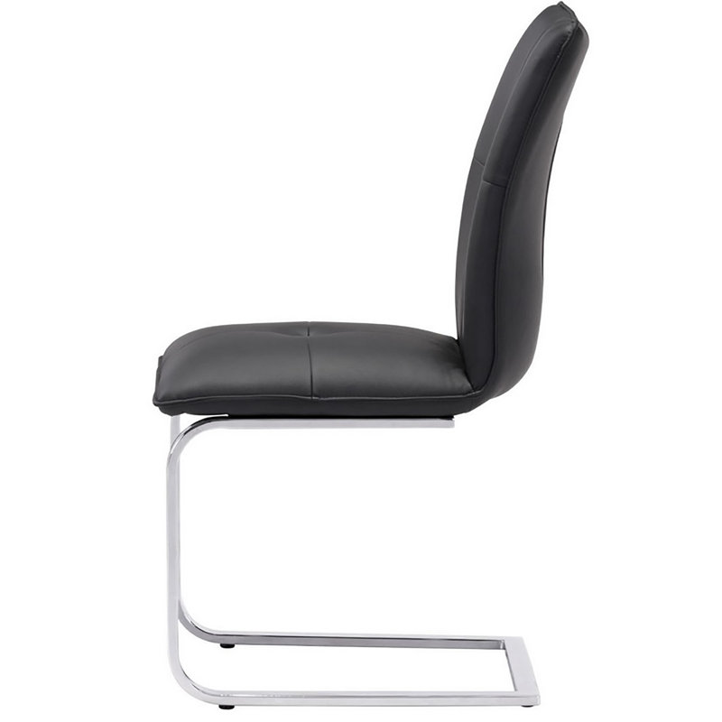 Chaise de salle à manger rembourrée Jackqueline, Noir