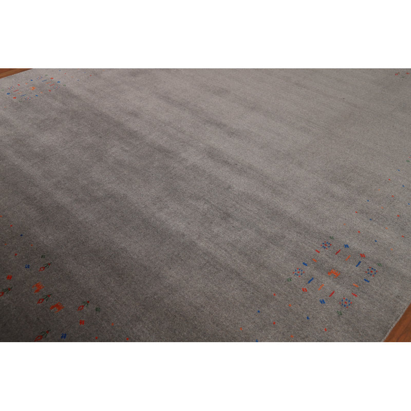 Tapis oriental gris tribal Gabbeh 8