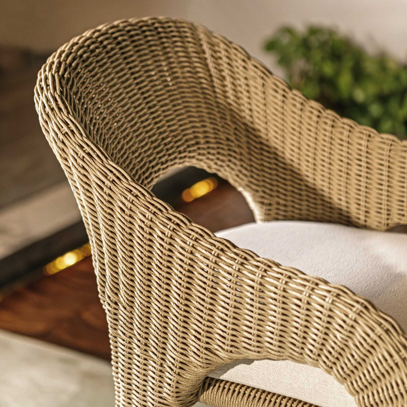 Uttermost Kavali Outdoor Wicker Counter Stool, 23.75"