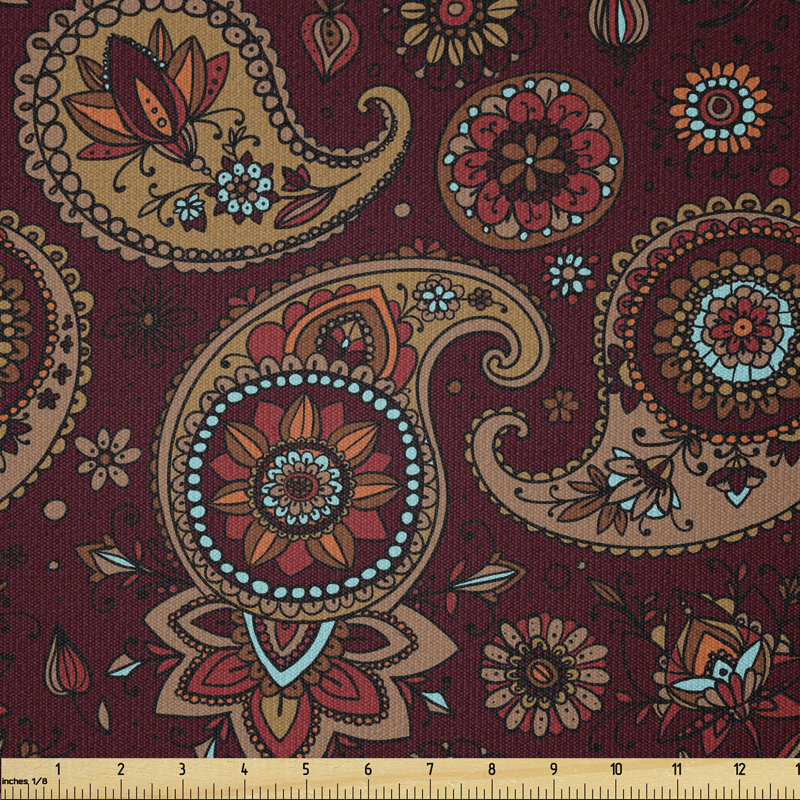 Tissu imprimé Ambesonne Paisley par The Yard, l 36 po x L 180 po