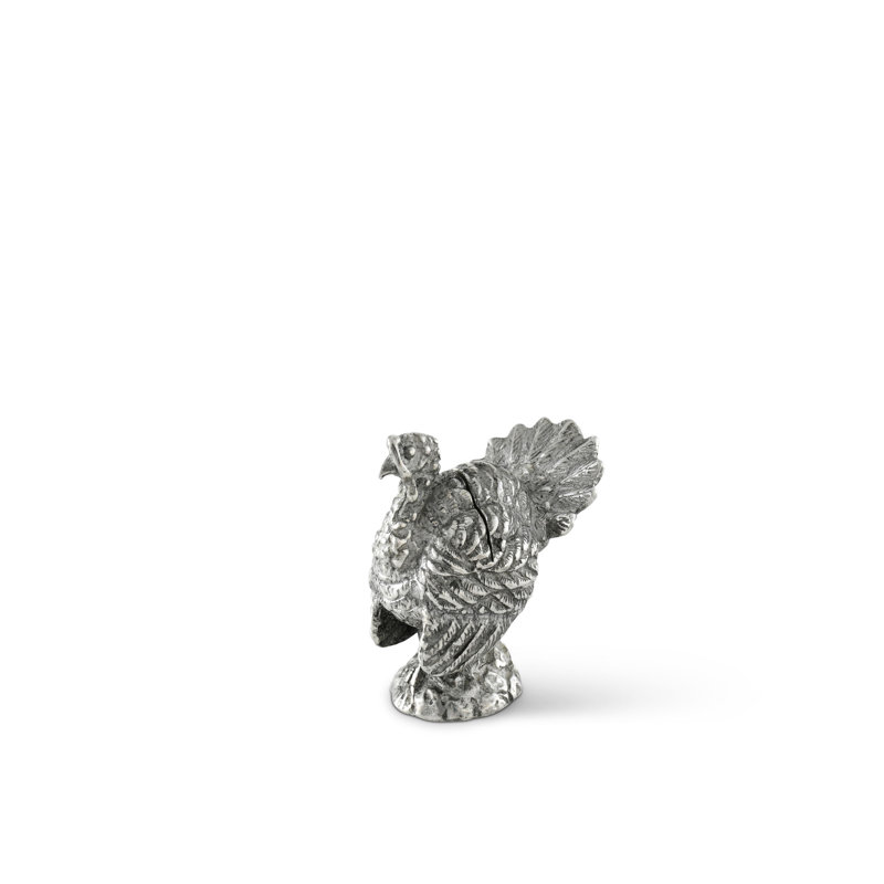 Harvest Pewter Turkey Place Card Holder