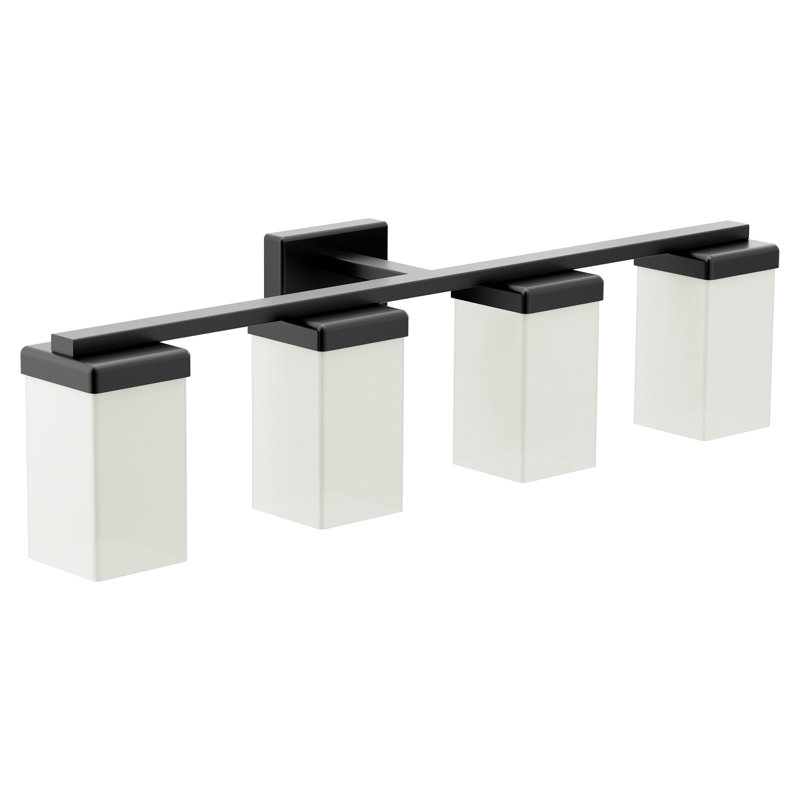 90 Degree 1-Light Bath Sconce, 4, Matte Black