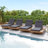 Acacia Wood Chaise Lounge Set with Adjustable Headrest and Water-Resistant Cushions for Ultimate Outdoor Comfort-129006305