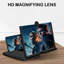 Loupe d'écran de téléphone portable 3D HD, amplificateur d'écran de support de téléphone portable pliable pour films, vidéos, jeux
