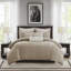Ensemble d'édredon pour grand lit 8 pièces Jarvis Taupe-127275566-111531608