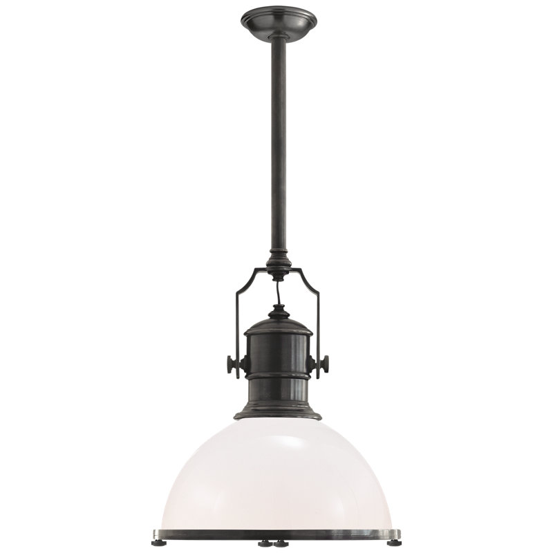 Chapman & Myers Country Industrial Large Pendant, Bronze