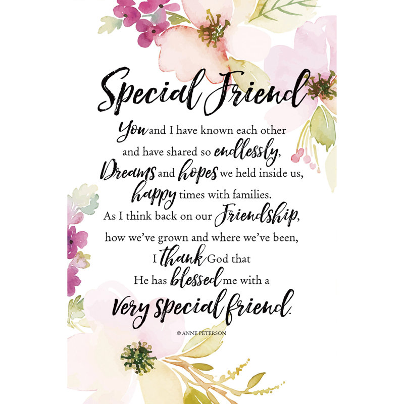Art textuel sur bois "Special Friend" de Woodland Grace