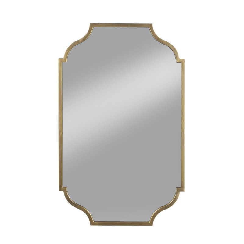 Wall Mirror with Scalloped Edges - Metal