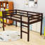 Lit mezzanine simple en bois avec échelle-141974946