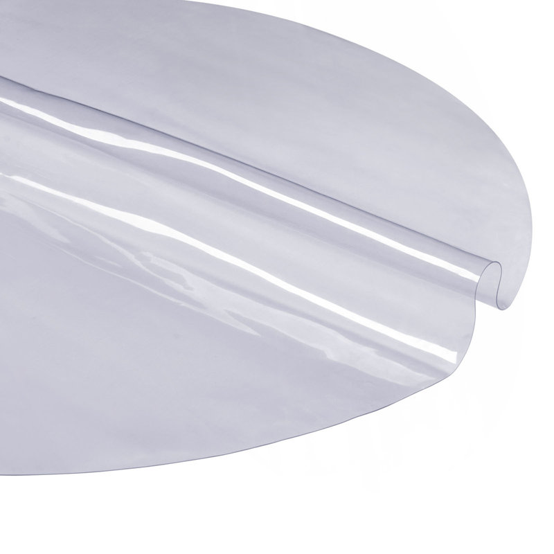 Housse de protection pour table transparente, housse de table ronde 48 pouces / 1230 mm, nappe en plastique PVC de 1,5 mm d'épaisseur, protection de bureau imperméable pour bureau d'écriture, table basse, table de salle à manger