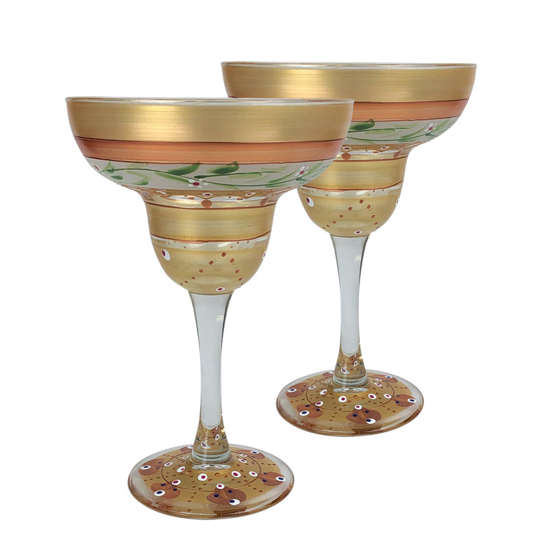 Guirlande mosaïque 9 oz Verre à margarita, Or