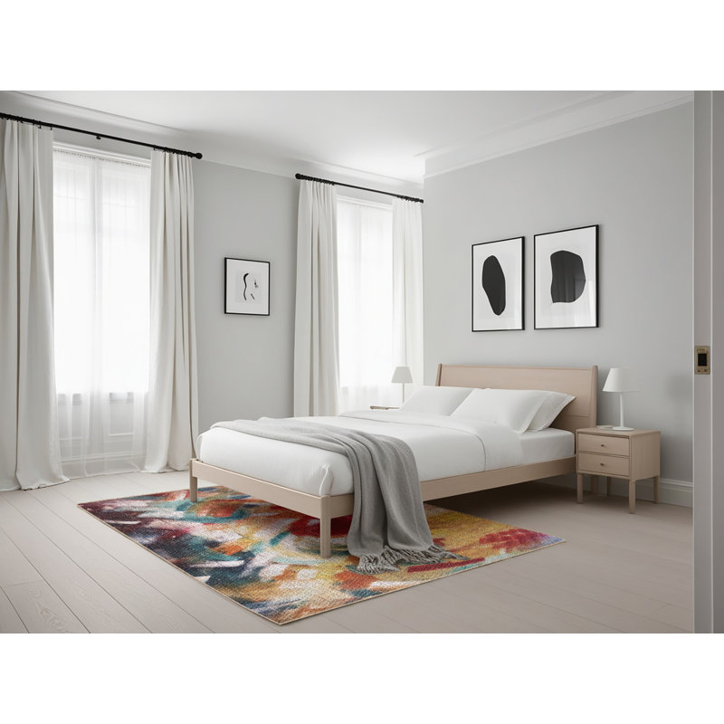 Tapis jaune Wiersma 40, Rectangle 5 pi x 7 pi