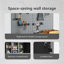  Tool Cabinet And Pegboard Set 3 Pcs Black 100 X 20 X 115 Cm