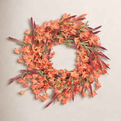 24" Handcrafted Forsythia Thanksgiving Wreath