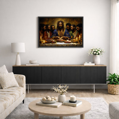 The Last Supper Artwork, Holy Communion Pictures, Framed Canvas Giclee Print Wall Art