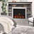 Cambridge Seville Freestanding Fireplace Mantel TV Stand with Storage Shelves and 1500W Electric Heater Insert-1647091553