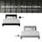 QUEEN SIZE UPHOLSTERED BED IN BLACK VELVET-496706058-496706056