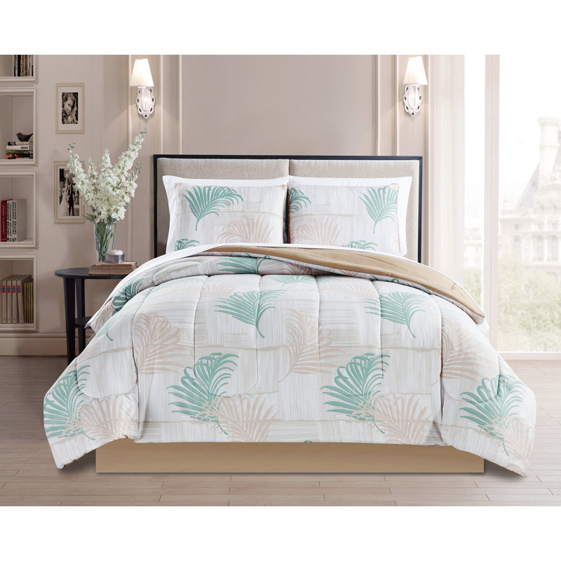 Édredon vert en microfibre, Édredon grand + 7 articles supplémentaires