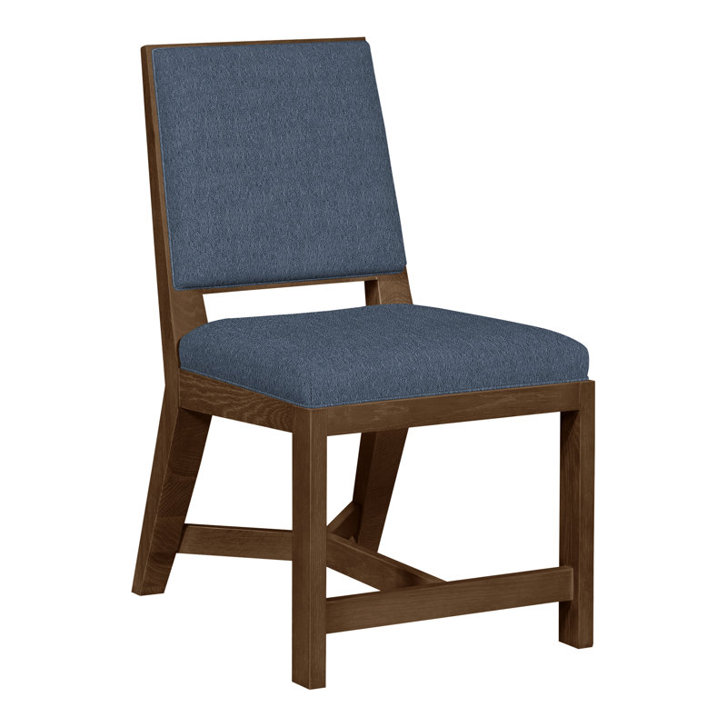 Thom Filicia Home Upholstered Back Side Chair, Navada Blue, Havana
