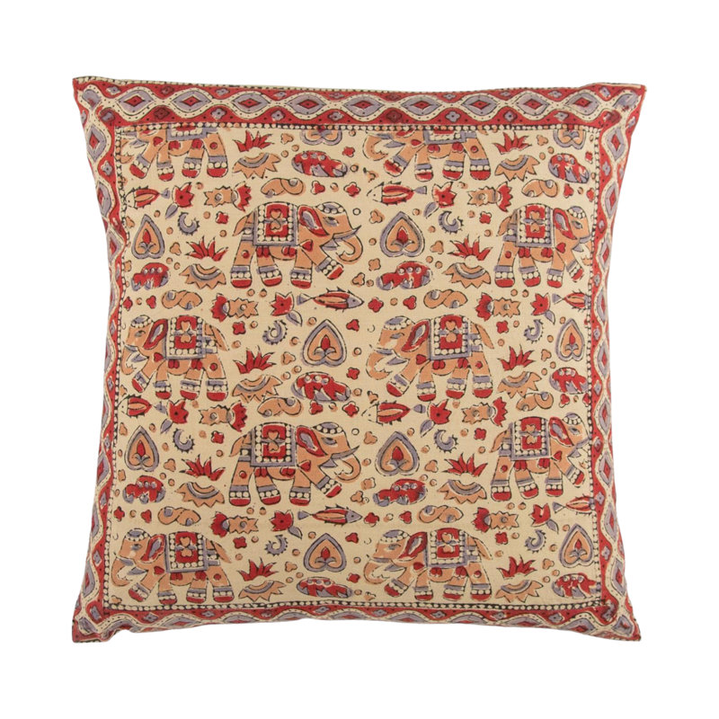 Cannella Brown Square Throw Cushion