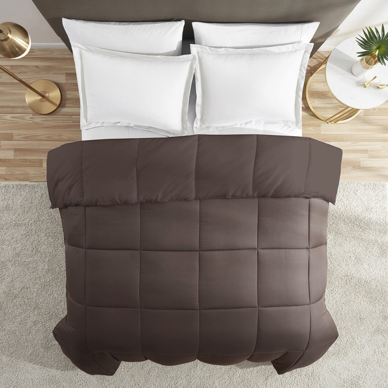 Édredon en duvet synthétique toutes saisons, Édredon très grand, Brun