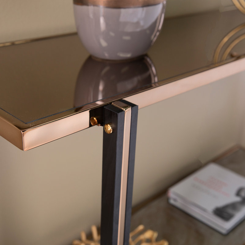 Console Thornsett avec plateau en miroir
