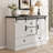 45" Farmhouse 4 Drawer Dresser With Sliding Barn Doors, Large Drawers & Bar Handles-422143771