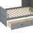 Multi-Functional Offset Bunk Bed Featuring Wardrobe, Drawers, Upholstered Guardrail, and Hanging Rod System-43541601