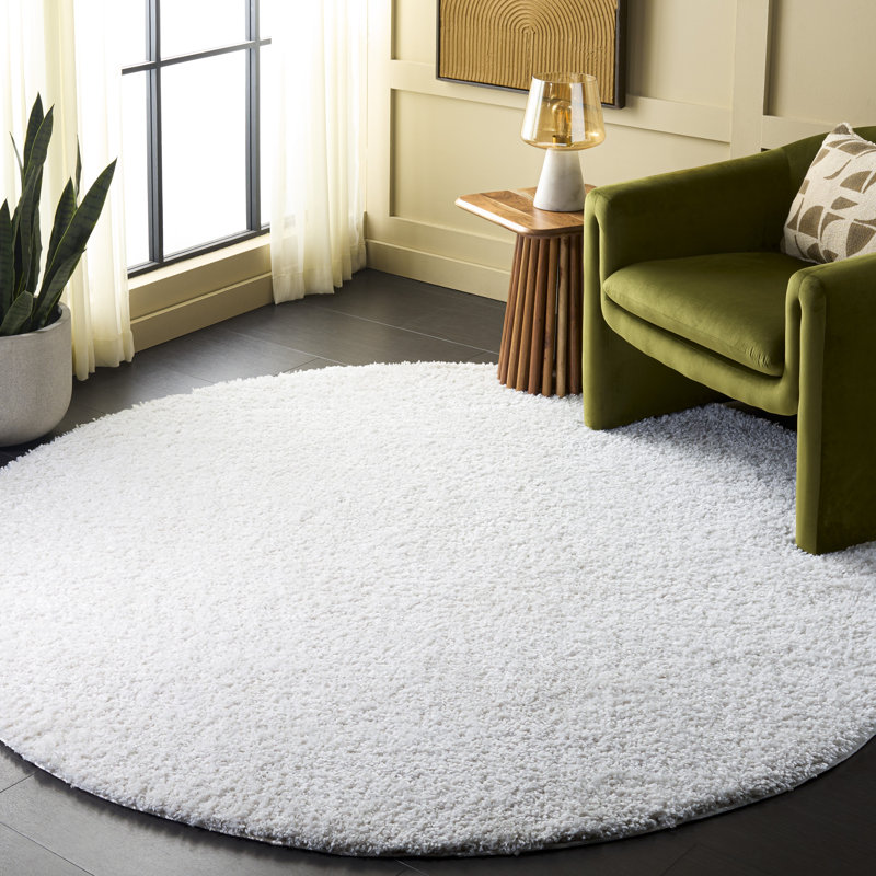 Atlantis Shag 100 Performance Solid Color Rug, 6'-7" X 6'-7" Round