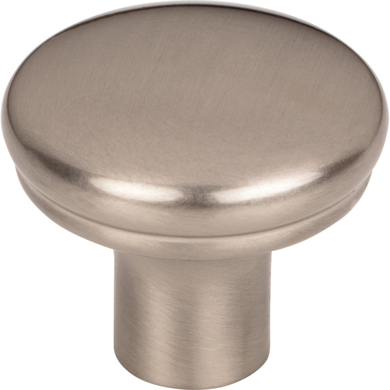 Julian 1 3/8" Length Oval Knob, 1 1/4" Length, Brushed Satin Nickel