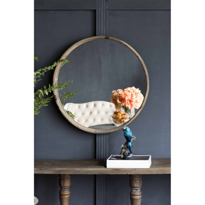 28 "miroir rond en bois, miroir mural pour la salle de bain