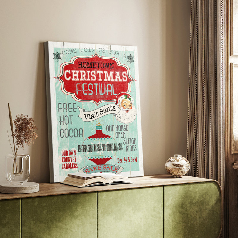 Bright Christmas Festival -Custom Wrapped Gallery Cavas, 18" H x 12" W