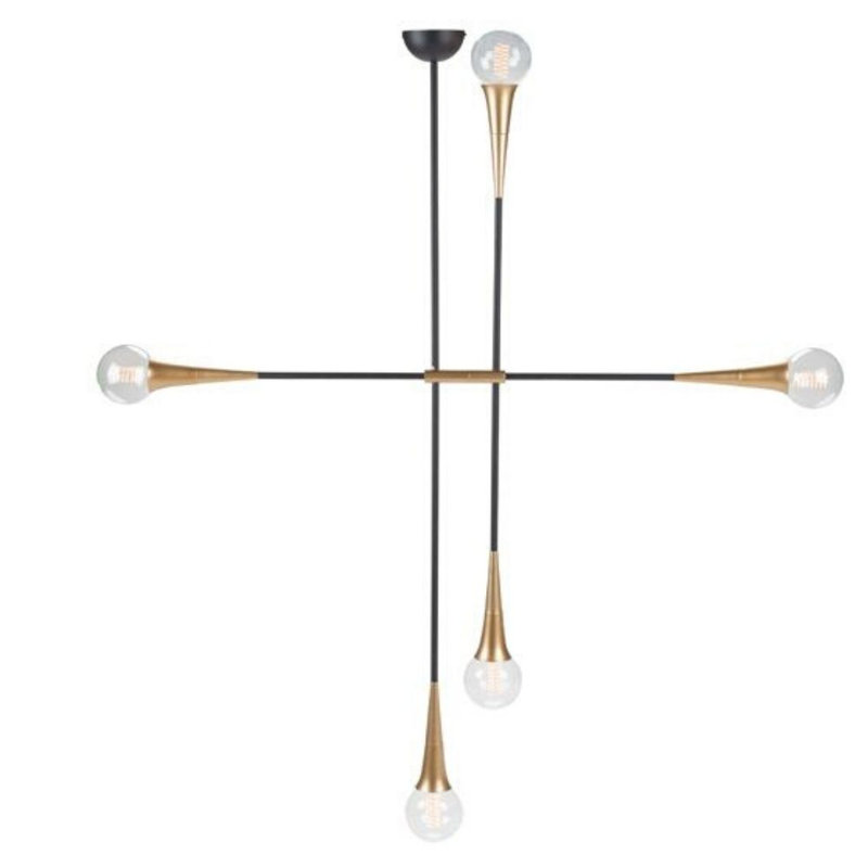 Luminaire suspendu géométrique 5 lumières simple Sprouse