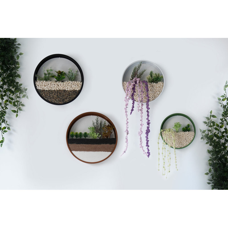 Modern Wall Decor on Metal, Black/Brown/White