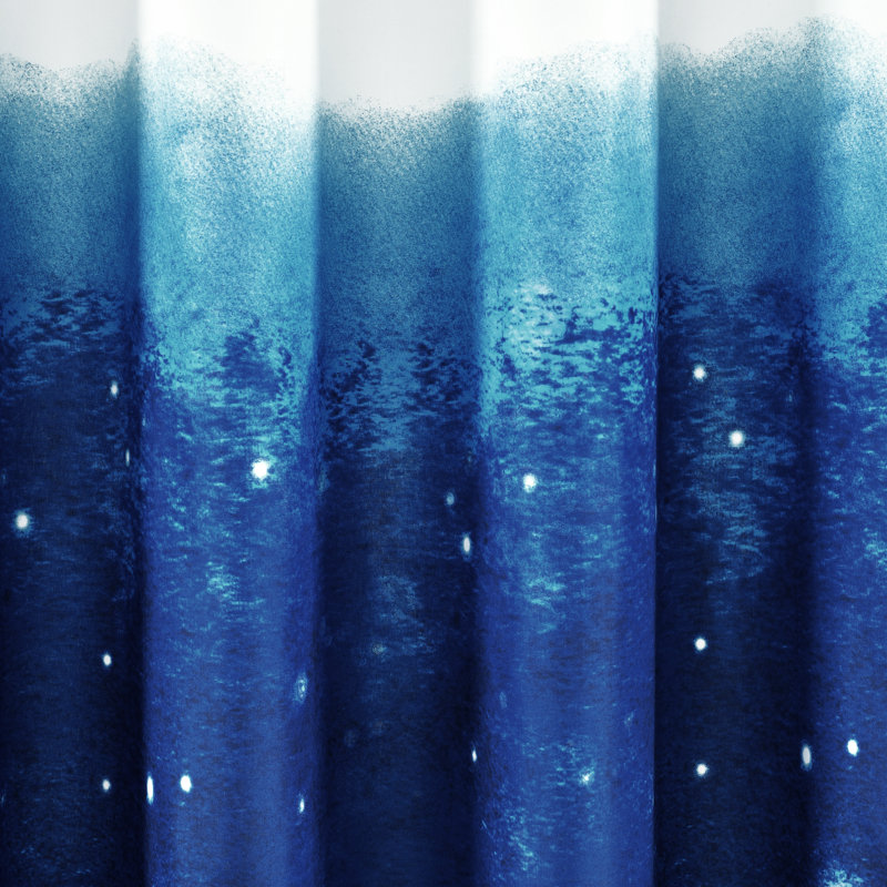 Polyester Semi Sheer Curtain Pair