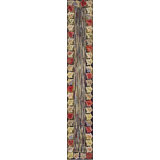 Modernist Abstract Design Antique American Folk Art Hooked Hallway Runner Rug
