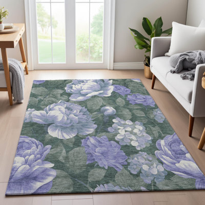 Tapis floral Premium Floyd AMF1561 lavable à la machine