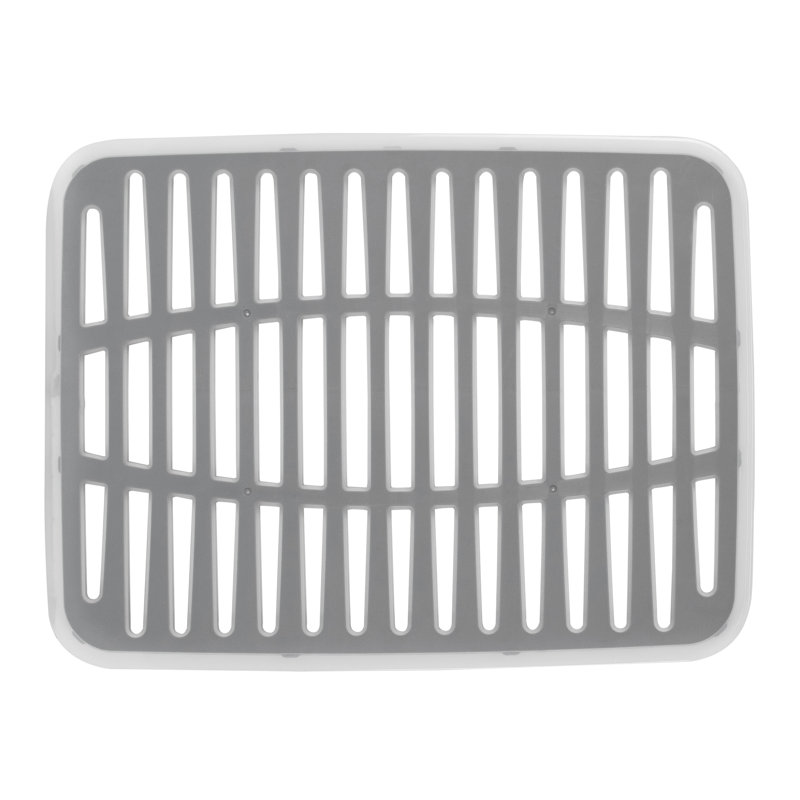 Grille d'évier 12,75 po x 16,25 po Malta, Gris / argent