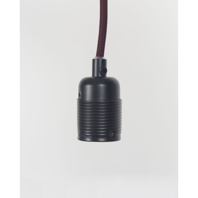 E27 Pendant Steel / White Cable