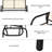 Garden Double Rocking Swing Glider Chair , 2 Bench. Beige Wear- Sling, Powder Coated Steel. Outdoor Comfort. 47.25"L X 27.5"W 33.5"H Patio - Sling Fabric, Steel Construction. Use.