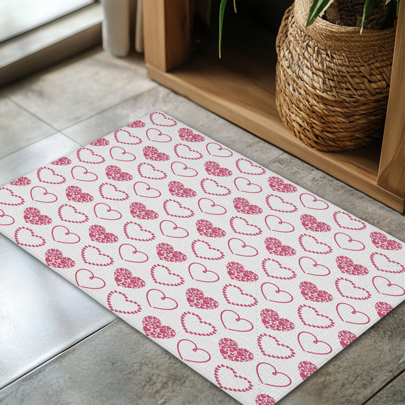 Tapis tressé Heartfelt Love Vibes, Rectangulaire 3 pi x 5 pi