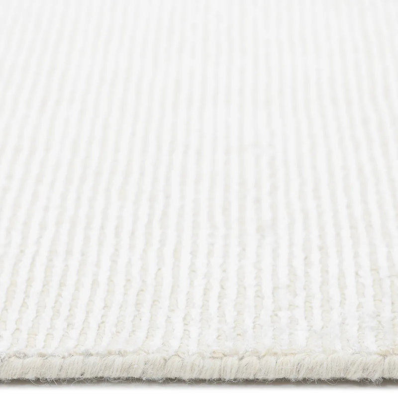 Cordi Striped Area Rug in Ivory/Light Gray, Rectangle 5' x 8'