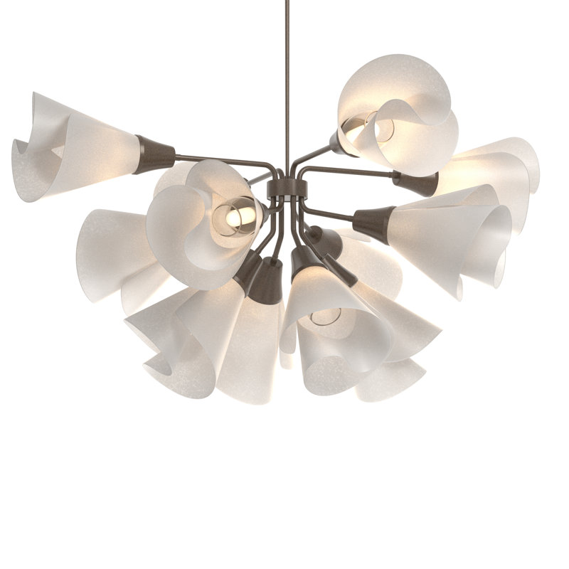 Mobius 12 - Light Sputnik Modern Linear Chandelier, Bronze