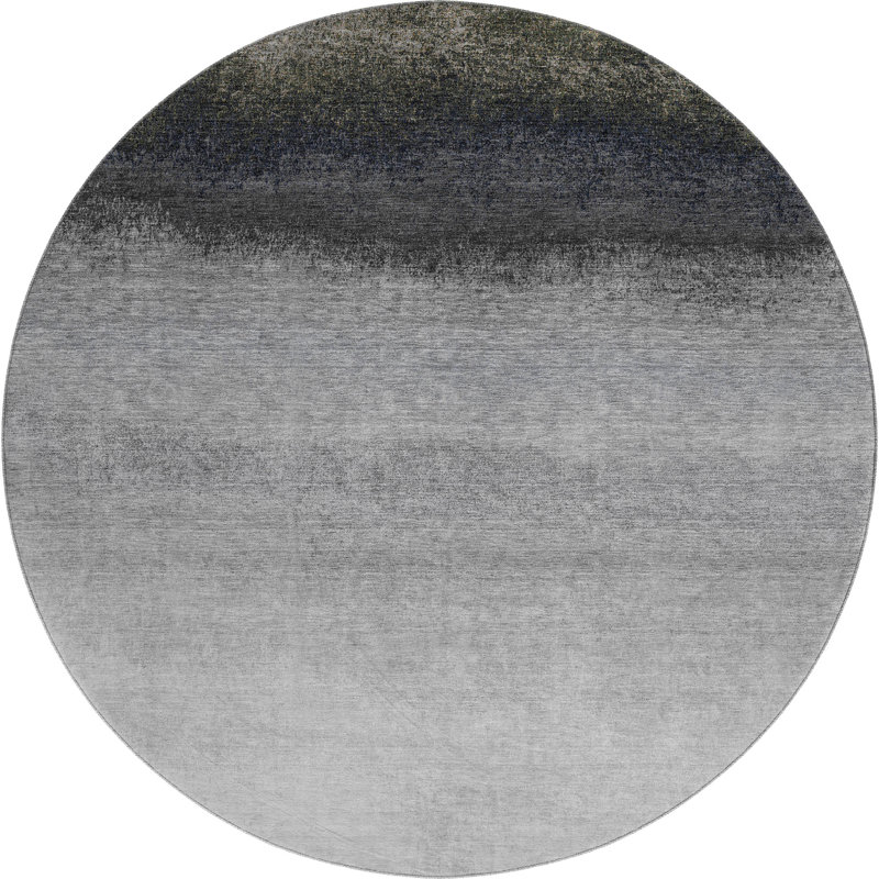 Premium Machine Washable Ariel Ombre Rug, Round 8'